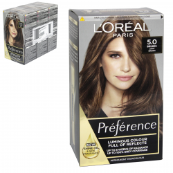 PREFERENCE HAIR COLOUR 5 BRUGE LIGHT BROWN X3