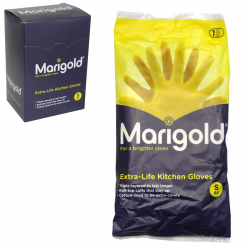 MARIGOLD EXTRA LIFE KITCHEN RUBBER GLOVES SMALL X6