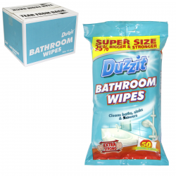 DUZZIT BATHROOM WIPES 50'S X12