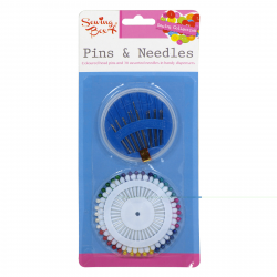 SEWING BOX PINS AND NEEDLES ASSORTED