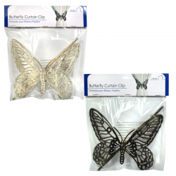 SIL METAL BUTTERFLY CURTAIN CLIP