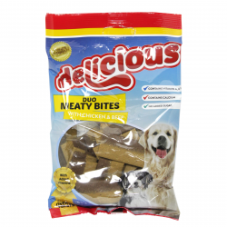 WORLD OF PETS DUO MEATY BITES WITH CHICKEN+BEEF 200GM