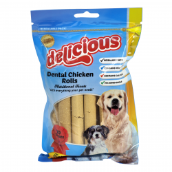 WORLD OF PETS 10 DENTAL ROLLS WITH CHICKEN 200GM