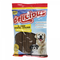WORLD OF PETS 3-SIDED DENTAL STICKS WITH CHICKEN 10X200GM