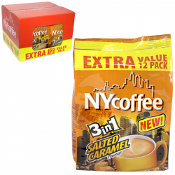 NY COFFEE 3IN1 CARAMEL 12 SACHETS X10