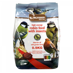 KINGFISHER ROBIN FEED+INSECTS 0.9KG