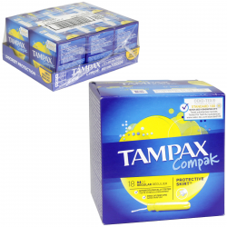 TAMPAX COMPAK 18'S REGULAR PM £2.99 X6