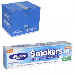 WISDOM SMOKERS TOOTHPASTE 50ML X12