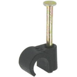 FASTPAK 7.0MM CABLE CLIPS ROUND BLACK 30 PER PACK
