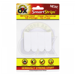 STRONG AS AN OX SMART STRIPS REMOVABLE REPLACEMENT STRIPS 4 PACK SMALL
