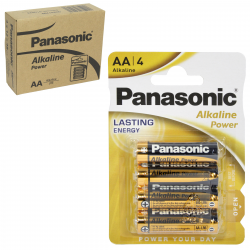 PANASONIC BATTERIES ALKALINE POWER LR6 4PK AA X12