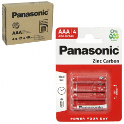 PANASONIC BATTERIES ZINC R03RZ 4PK (AAA) X12
