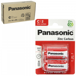 PANASONIC BATTERIES ZINC R14RZ 2PK (C) X12