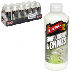 CRUCIALS SQUEEZY 500ML SOUR CREAM+CHIVE X12