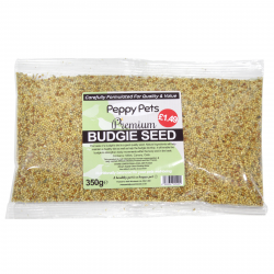 PEPPY PETS BUDGIE SEED 350GM PM £1.49