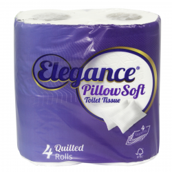 ELEGANCE PILLOW SOFT TOILET ROLLS 4PLYX4PK 140 SHEETS WHITE X12