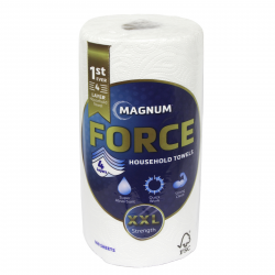 MAGNUM FORCE KITCHEN ROLL 4PLYX1PK 160 SHEETS WHITE X12