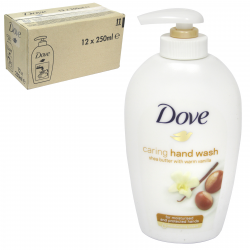 DOVE LIQUID SOAP 250ML SHEA BUTTER+WARM VANILLA  X 12