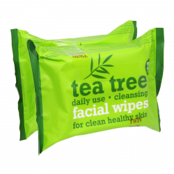 TEA TREE CLEANSING FACE WIPES 2X25