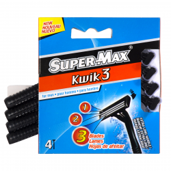 SUPERMAX KWIK3 RAZORS 4PK X6