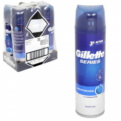 GILLETTE SERIES SHAVE GEL 200ML MOISTURISING WITH COCOA BUTTER X6