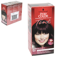 SCHWARZKOPF POLY COLOR TINT 87 RED BLACK X3