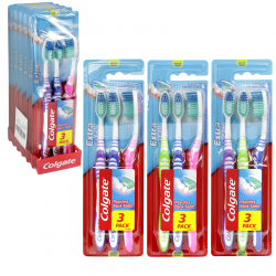 COLGATE TOOTHBRUSHES 3PK EXTRA CLEAN X6