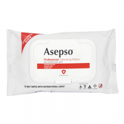 ASEPSO PROFESSIONAL 32 CLEANSING WIPES+ANTI-BAC FOR HANDS+SKIN