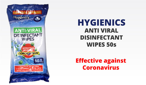 Hygienic Antiviral Antibacterial Disinfectant Wipes