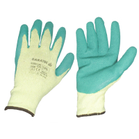 BARATEC GRIPPER WORK GLOVES LATEX GREEN+YELLOW 9/LARGE X12