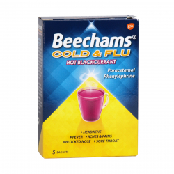 BEECHAMS COLD+FLU 5'S BLACKCURRANT X6 (NON RETURNABLE)
