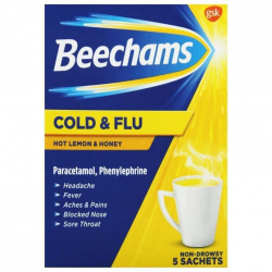 BEECHAMS COLD+FLU 5'S HONEY & LEMON X6 (NON RETURNABLE)