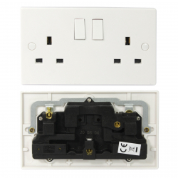 ELPINE SWITCHED WALL SOCKET 2 GANG 13AMP