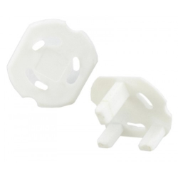 FASTPAK WHITE WALL SOCKET SAFETY BLANKING PLUG COVERS 2 PER PACK