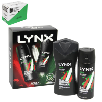 LYNX DUO GIFT SET BODYSPRAY 150ML+BODYWASH 225ML AFRICA X4 SPLITABLE PACK