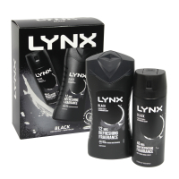 LYNX DUO GIFT SET BODYSPRAY 150ML+BODYWASH 225ML BLACK SPLITABLE PACK