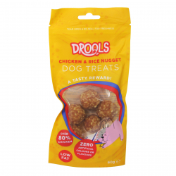 DROOLS CHICKEN & RICE NUGGET DOG TREAT 60G