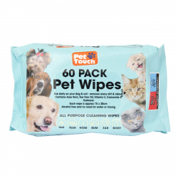 PET TOUCH PET WIPES 60 PACK