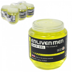 ENLIVEN HAIR GEL 500ML TUB ULTIMATE YELLOW X6