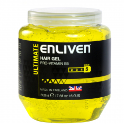 ENLIVEN HAIR GEL 500ML TUB ULTIMATE YELLOW