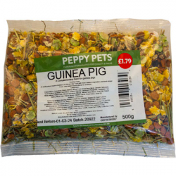 PEPPY PETS BEST GUINEA PIG FOOD 500GM PM£1.79