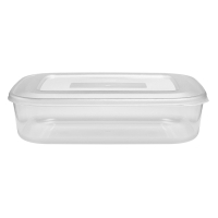 FOOD CONTAINER RECTANGLE CLEAR 1L 200MMX150MMX50MM