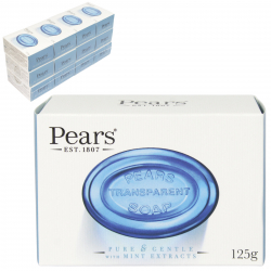 PEARS SOAP 125G TRANSPARENT MINT EXTRACTS BLUE X12