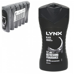 LYNX BODYWASH 225ML BLACK FRESH CHARGE X6