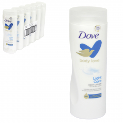 DOVE BODY LOTION 400ML LIGHT CARE FAST ABSORBING FOR NORMAL SKIN X 6