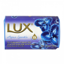 LUX BAR SOAP 80GM AQUA SPARKLE FLORAL MUSK+MINT OIL