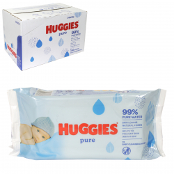 HUGGIES BABY WIPES 72'S PURE 99% WATER X10